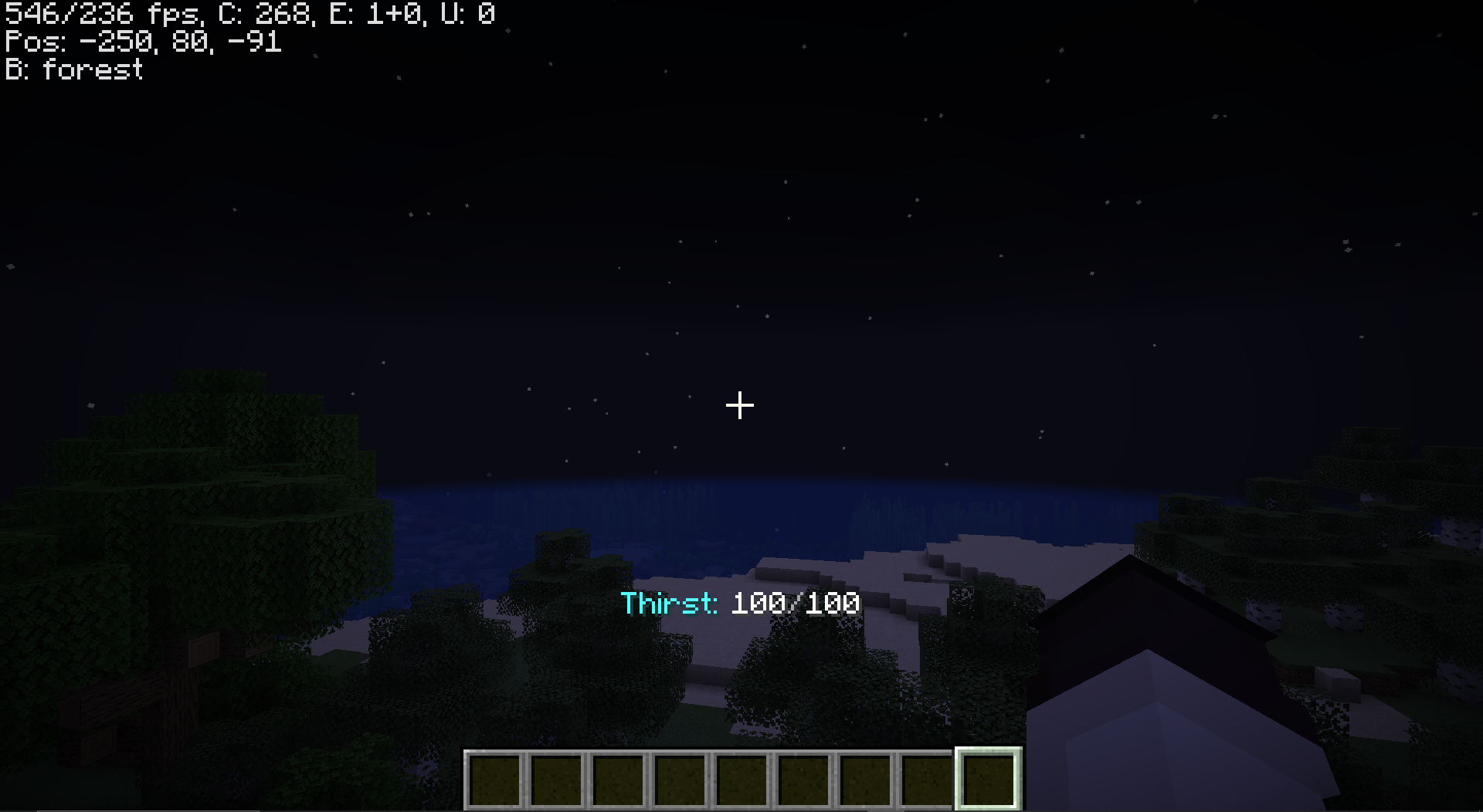 Thirst HUD actionbar